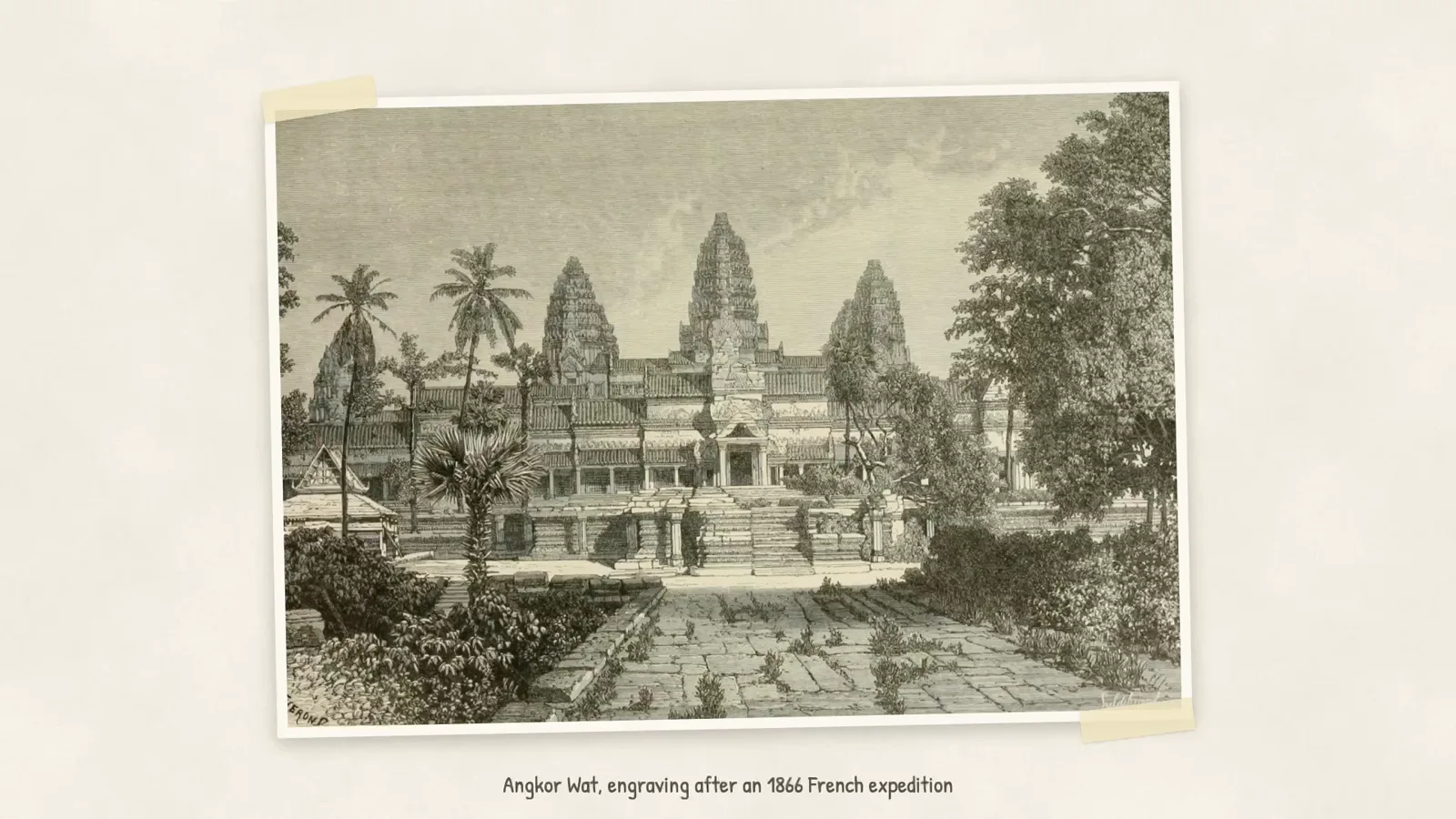 Angkor Wat, engraving after an 1866 French expedition