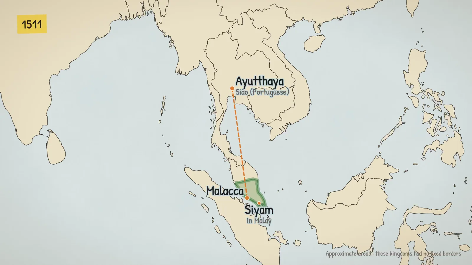 1511 · Malacca, a great trading port