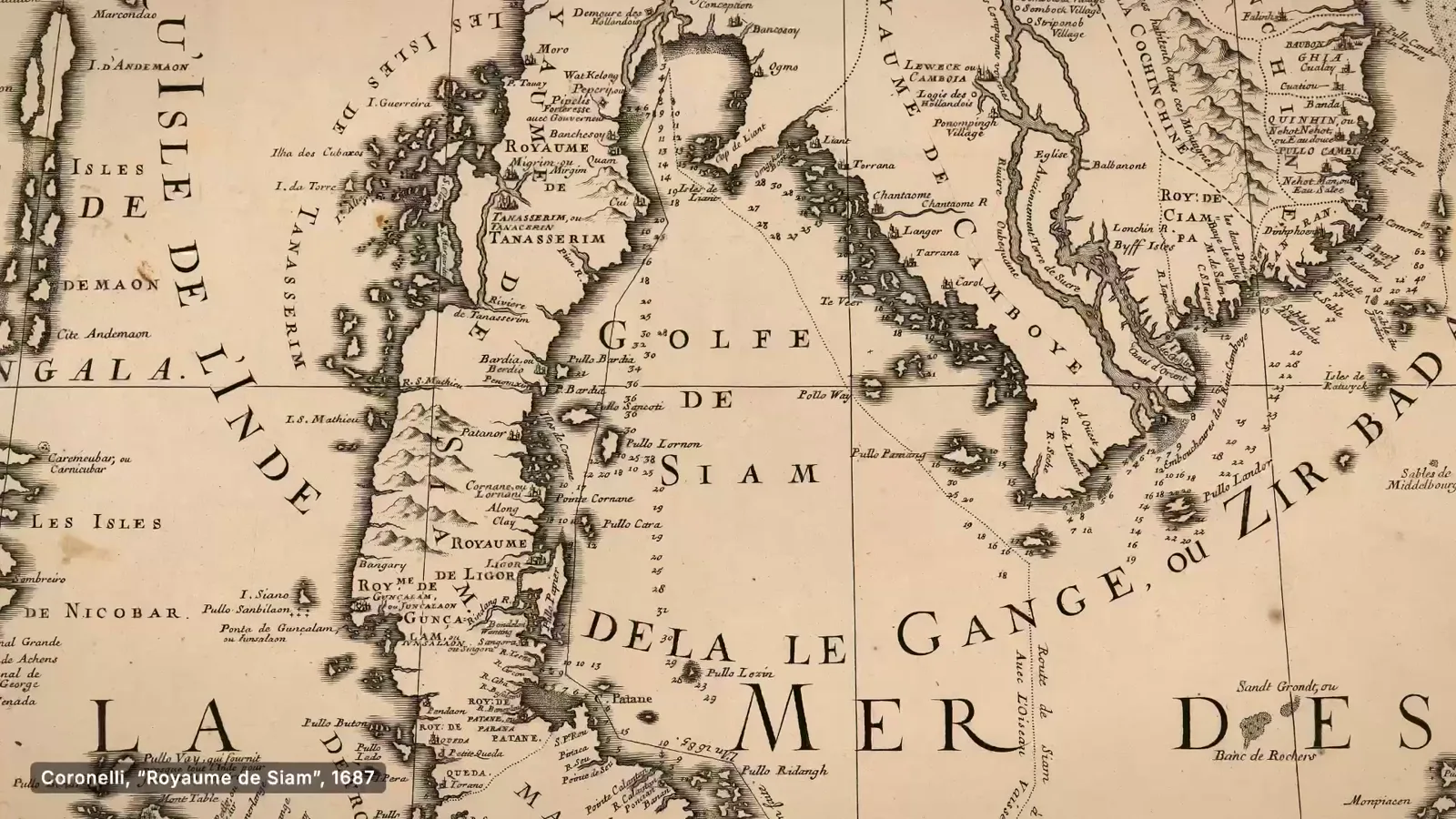Coronelli, “Royaume de Siam”, 1687